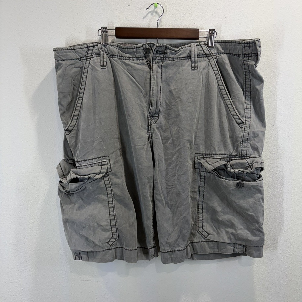True Religion Cargo Shorts Men's 42 Canvas Relaxed Fit Casual